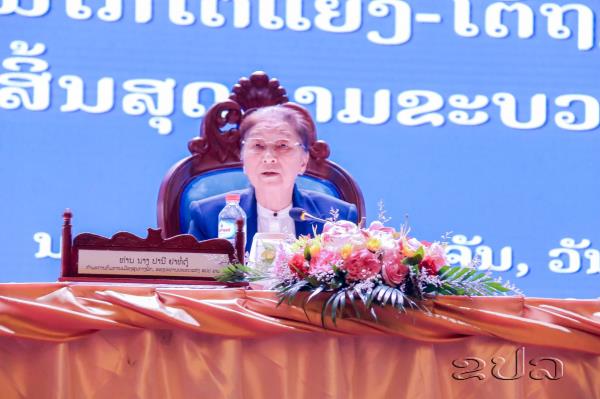 ຮອງປະທານປະເທດ ເນັ້ນໃຫ້ເອົາໃຈໃສ່ພິຈາລະນາ ແກ້ໄຂຄະດີຢູ່ ສານປະຊາຊົນ ໃຫ້ວ່ອງໄວ-ມີຄຸນນະພາບສູງ