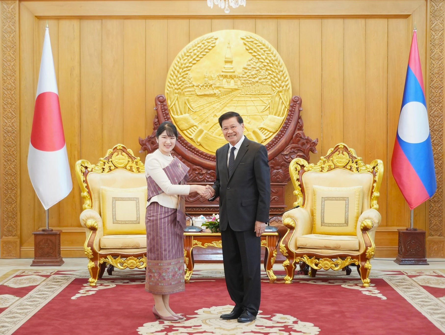 ປະທານປະເທດ ຕ້ອນຮັບ ສົມເດັດເຈົ້າຍິງ ໄອໂກະ ແຫ່ງ ປະເທດຍີ່ປຸ່ນ